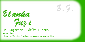 blanka fuzi business card